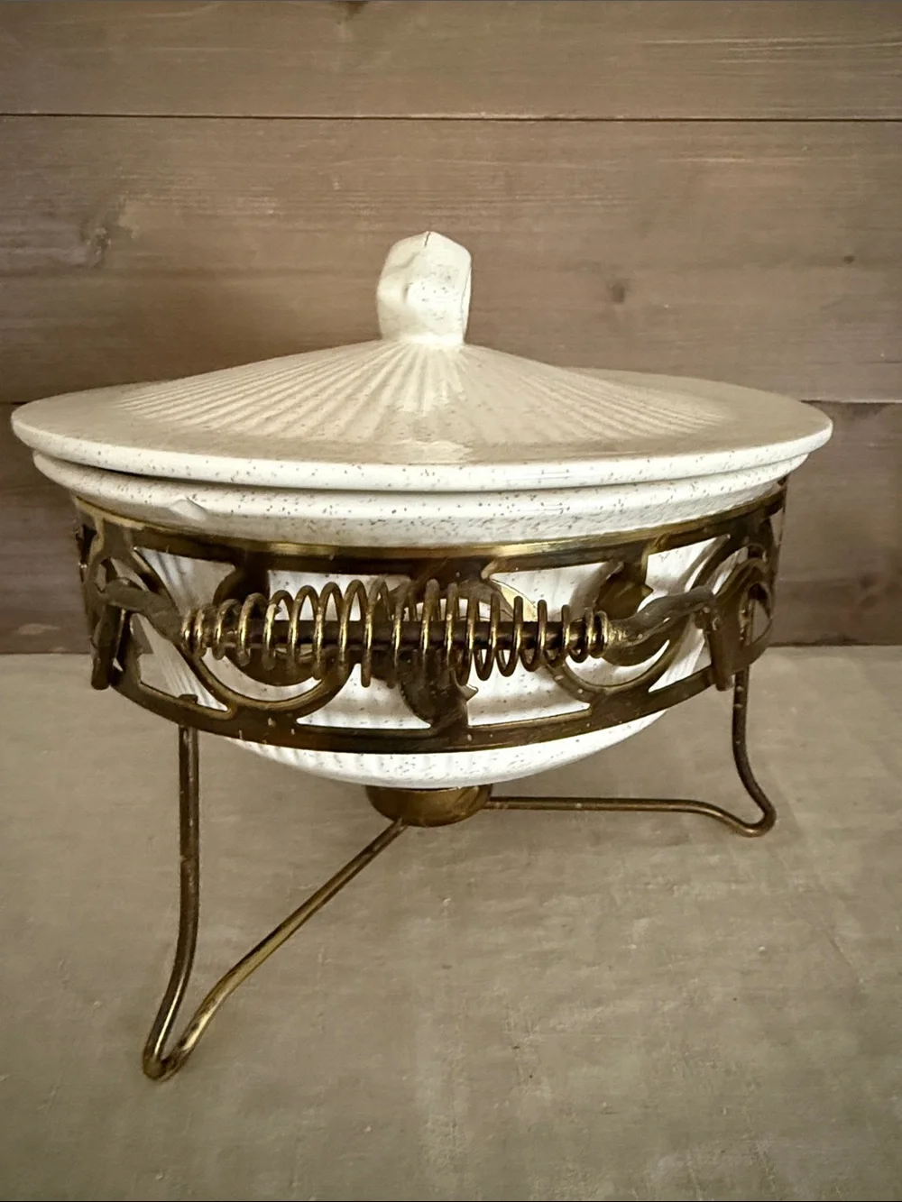 Vintage California Originals Chafing Dish 128 MCM Brass Stand
